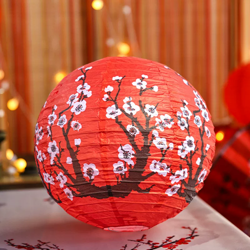30cm Red/white Plum Blossom Pa - Japanese Lantern Paper 评论和价格