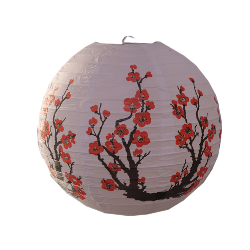 30cm Red/white Plum Blossom Pa - Japanese Lantern Paper 评论和价格