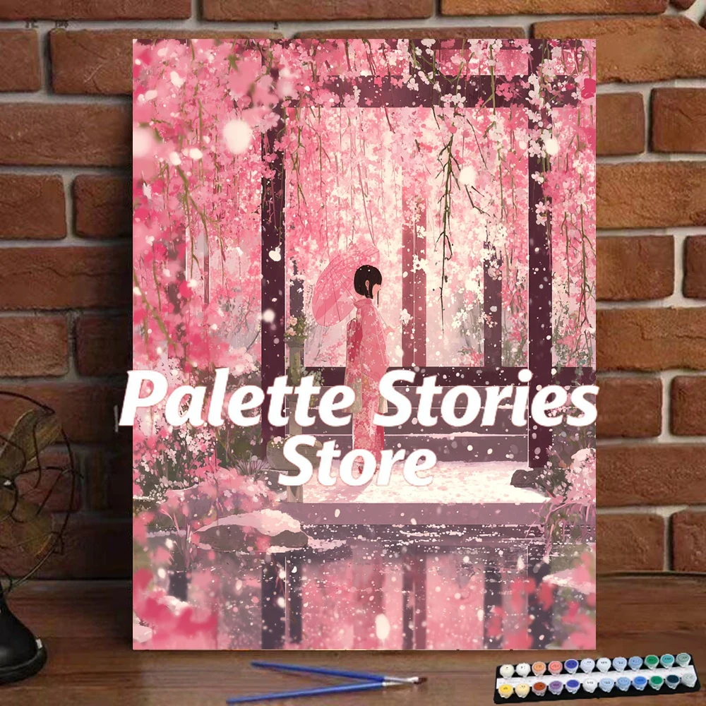 1PCS frameless Painting by Num - Japanese Lifestyle Gifts 评论和价格
