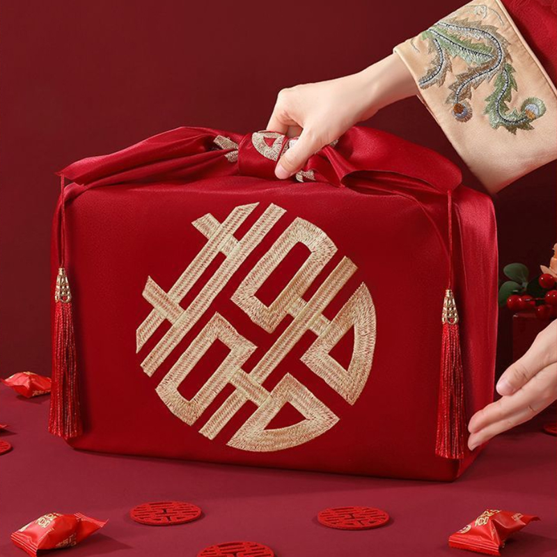 Chinese Style Red Handkerchief - Furoshiki Wrap Cloth 评论和价格