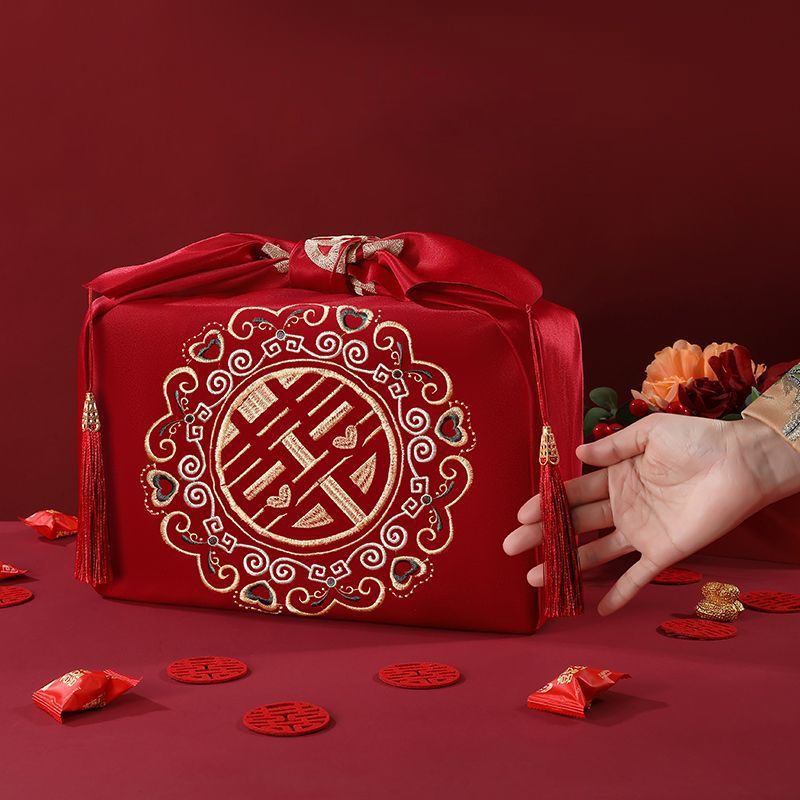 Chinese Style Red Handkerchief - Furoshiki Wrap Cloth 评论和价格