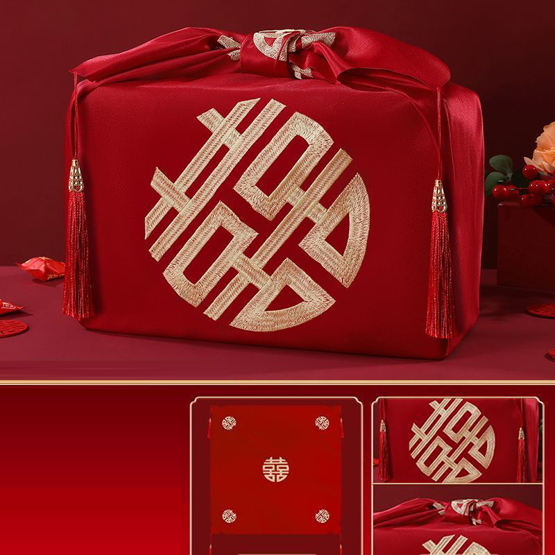 Chinese Style Red Handkerchief - Furoshiki Wrap Cloth 评论和价格